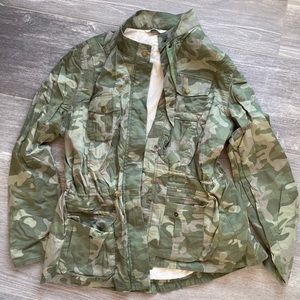 L.L. Bean Faux Fur Camo Jacket